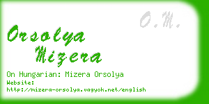 orsolya mizera business card